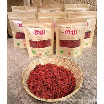 2016 gran stock bajo pestcide 380 piezas precio de bayas de goji secas secas y proveedor de goji en China bayas de goji